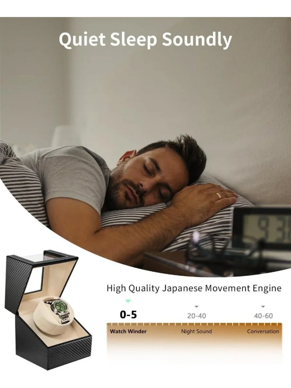 Automatic Watch Winder Box for Single Watches - Elegant Display & Storage